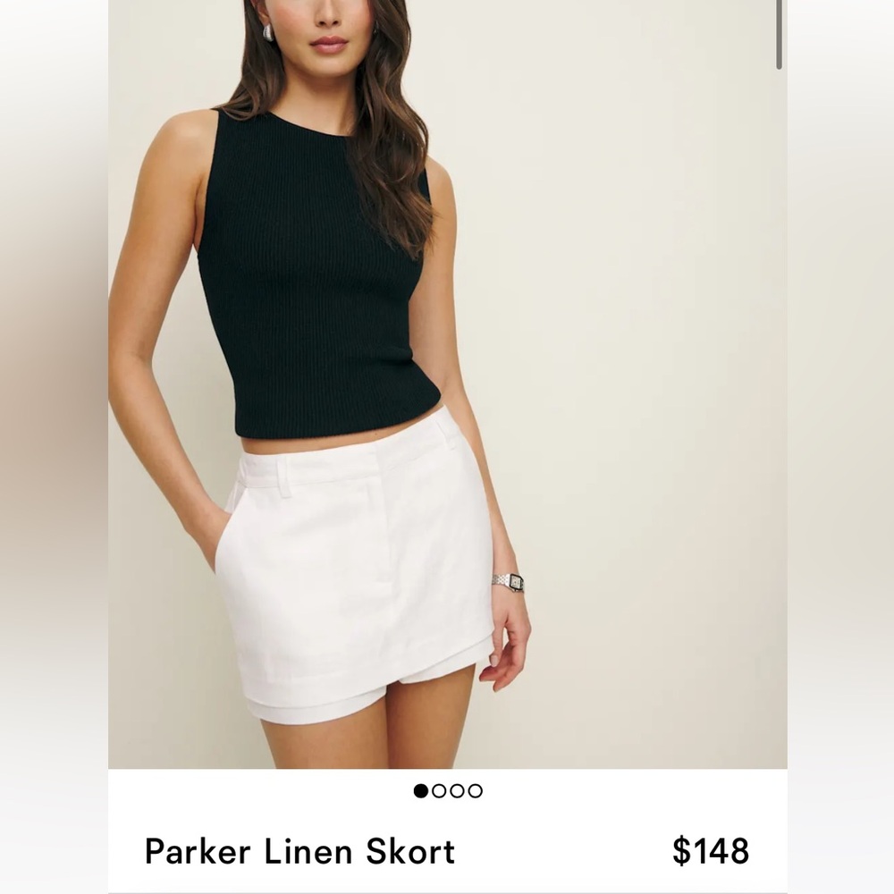 Reformation Parker Linen Skort